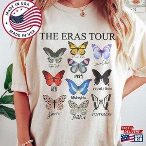 s The Eras Tour Butterfly  T-Shirt Swiftie Shirt  Unisex